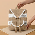 Ivory Bloom Crochet Backpack