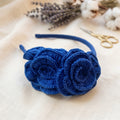 Blue Bloom Crochet Hair Band