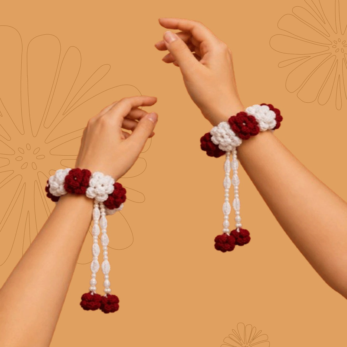 Maroon Petal Gajra
