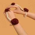 Maroon Pearl Charm Gajra